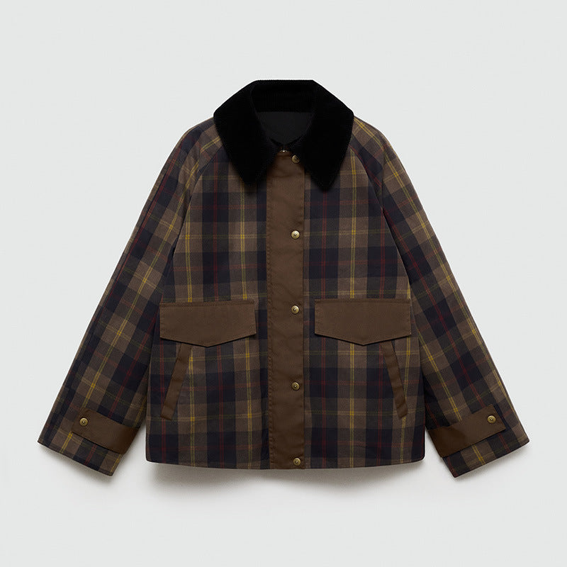 Anneliese | Women Plaid Button Down Jacket