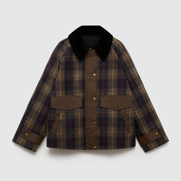 Anneliese | Women Plaid Button Down Jacket