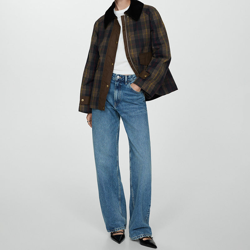 Anneliese | Women Plaid Button Down Jacket