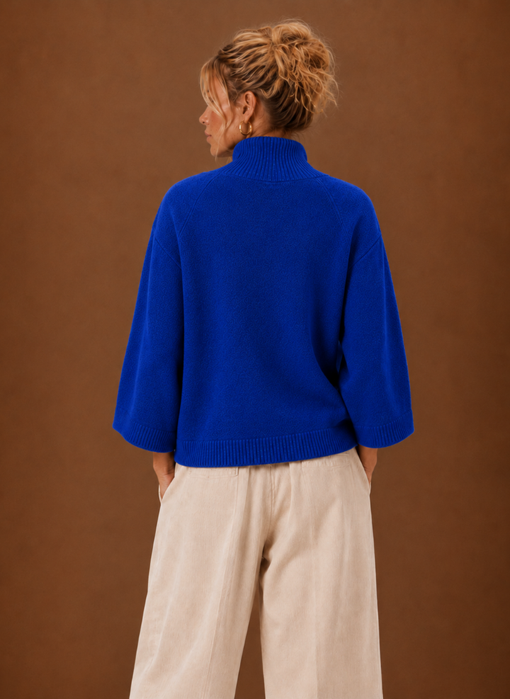 Sallie | Women Three Quarter Sleeve Turtleneck Sweater