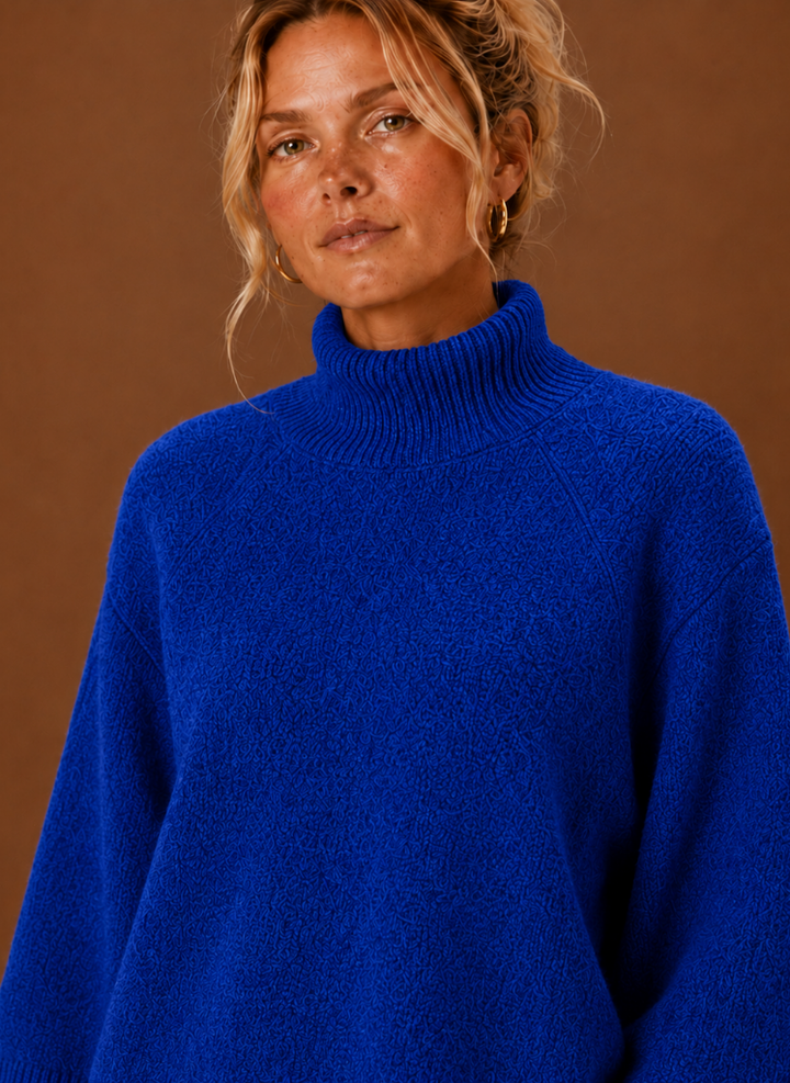 Sallie | Women Three Quarter Sleeve Turtleneck Sweater