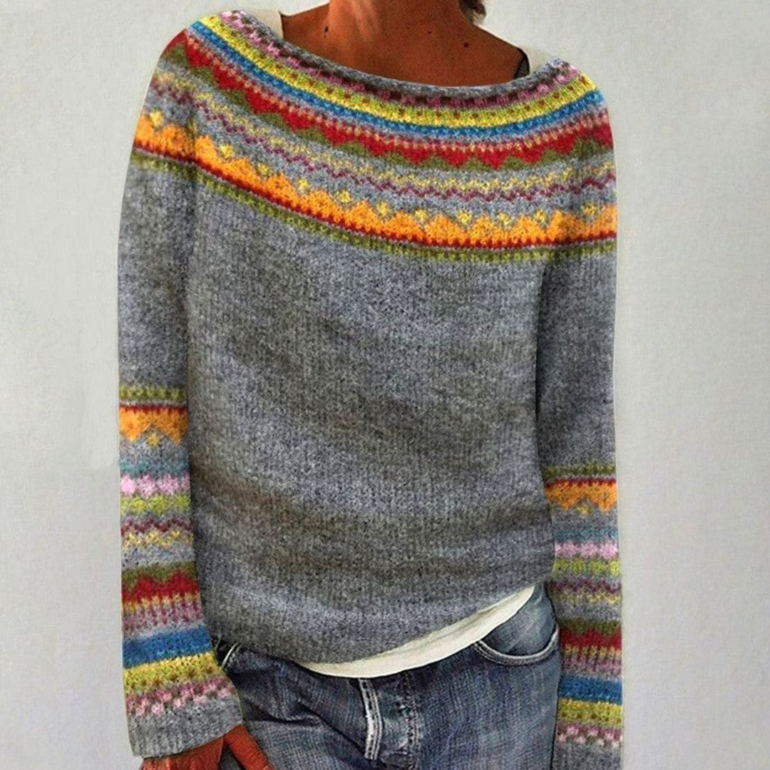 Kiki | Women Relaxed Fair Isle Knit Sweater