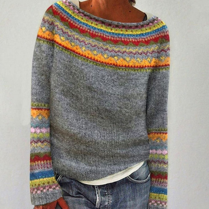 Kiki | Women Relaxed Fair Isle Knit Sweater