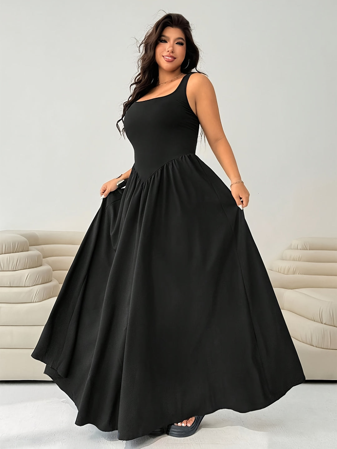 Callisto | Women Fitted Flowy Maxi Dress