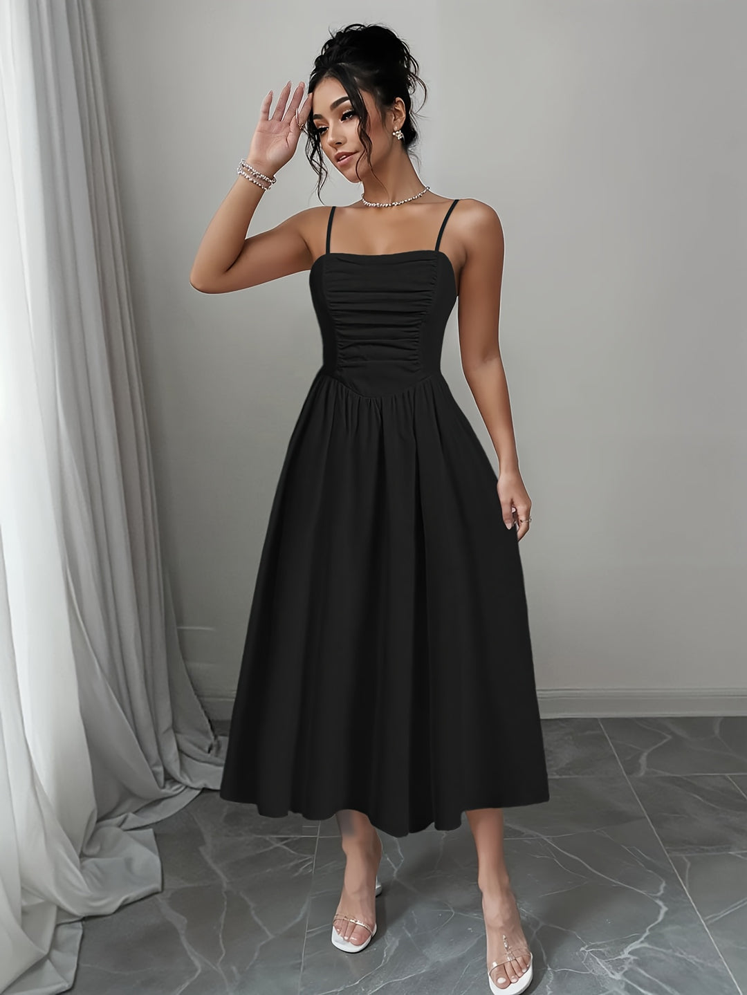 Jessica | Women Square Neck Midi Dress