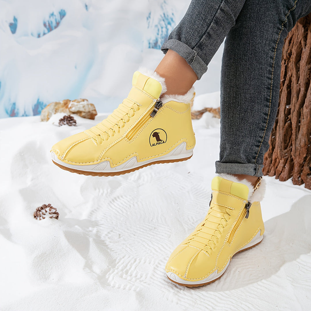 Laila | Women Fur Cuff Ankle Boots