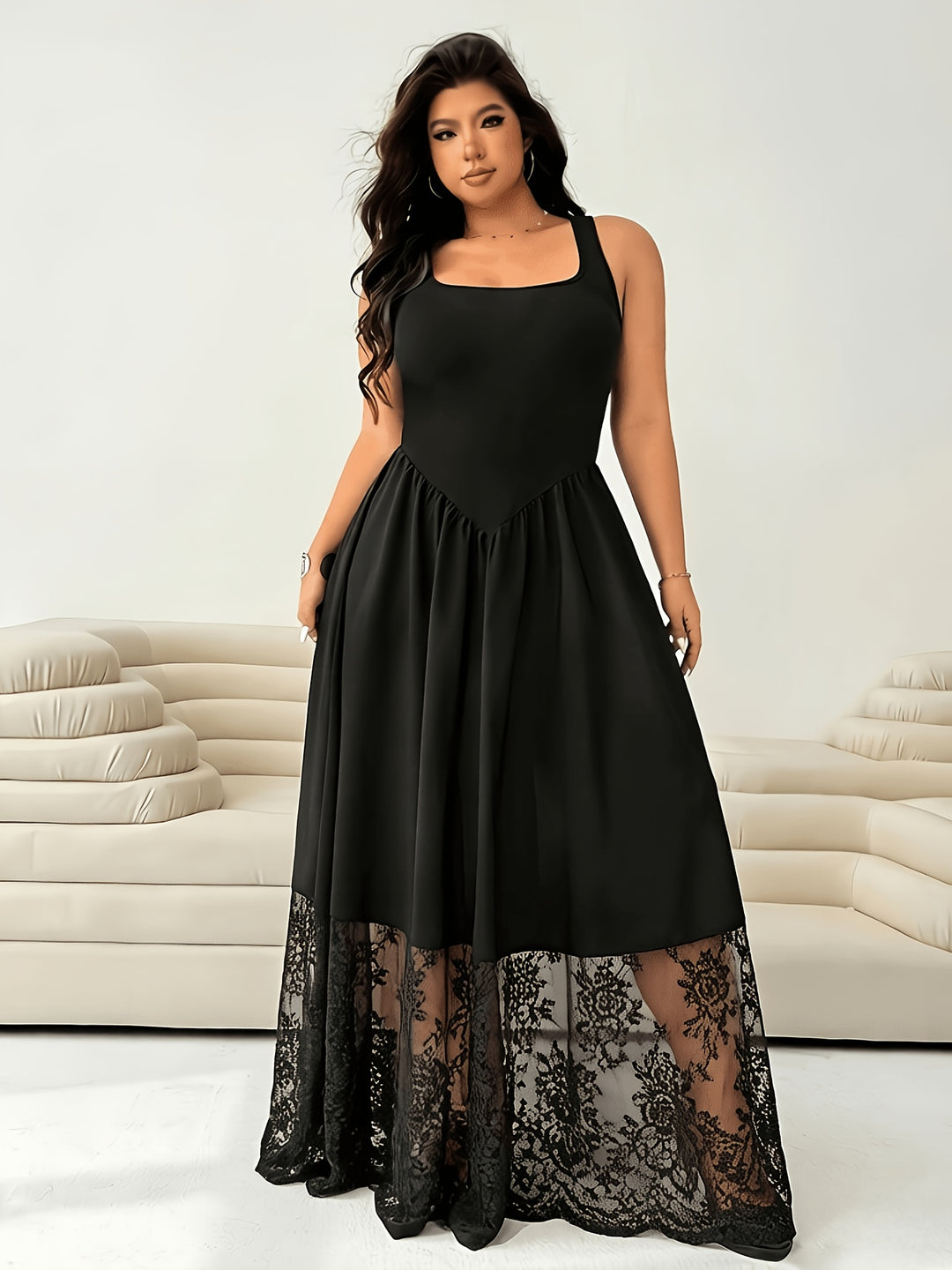 Callisto | Women Fitted Flowy Maxi Dress