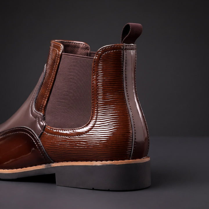 Henrik | Men Patent Chelsea Boots