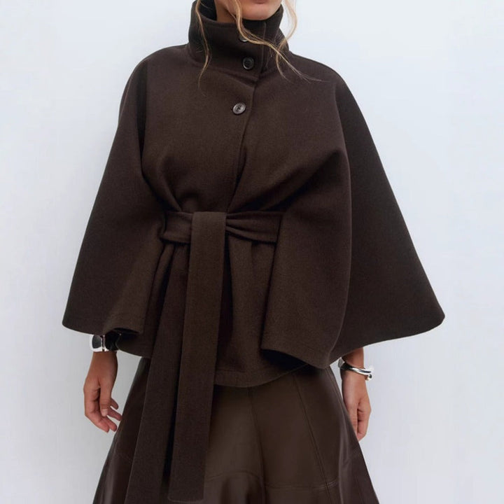 Kitt | Women Belted Cape Wool Coat