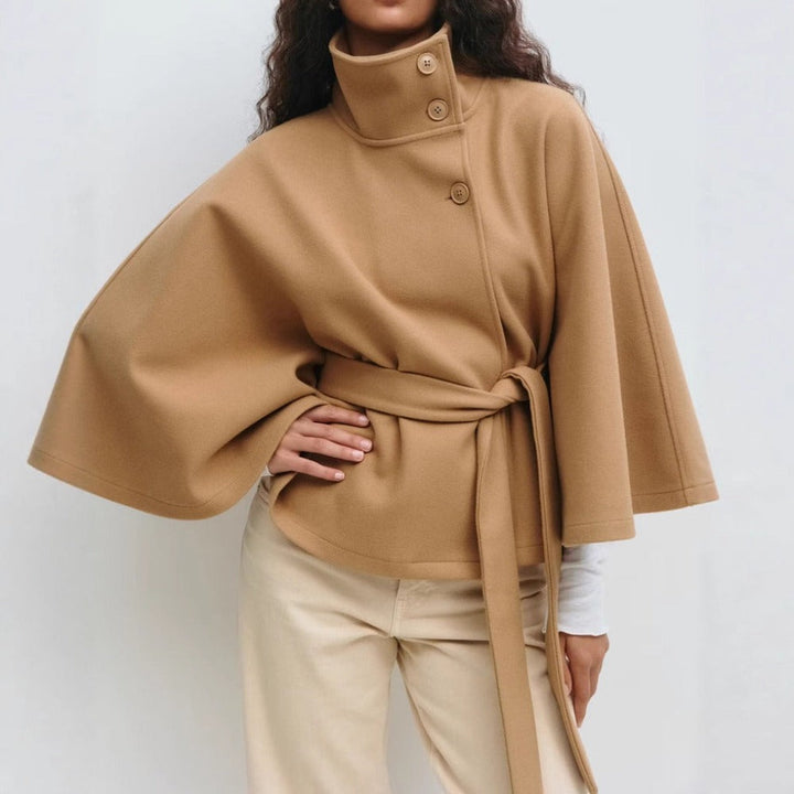 Kitt | Women Belted Cape Wool Coat