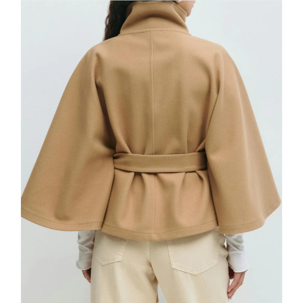 Kitt | Women Belted Cape Wool Coat