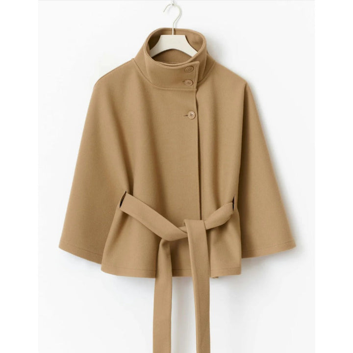 Kitt | Women Belted Cape Wool Coat