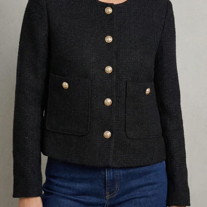 Famke | Women Round Neck Cropped Blazer