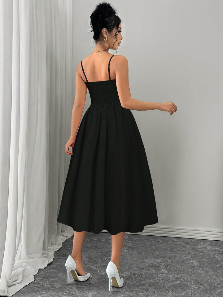 Maia | Women Ruched Bodice Midi Dress