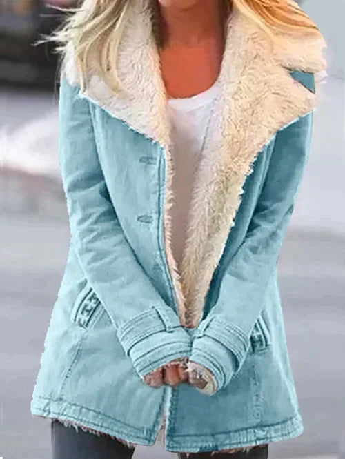 Alda | Women Lined Collar Shearling Jacket