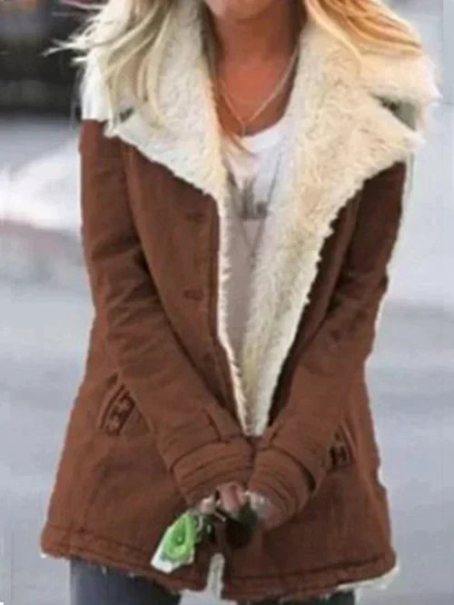 Alda | Women Lined Collar Shearling Jacket