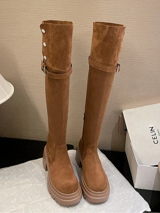 Rue | Women Fold Cuff Over The Knee Boots