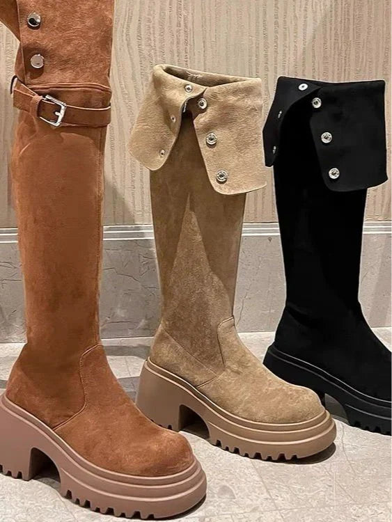 Rue | Women Fold Cuff Over The Knee Boots