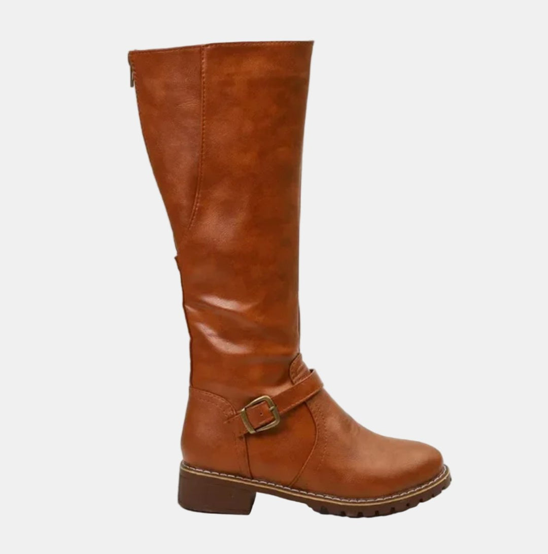 Irie | Women Buckle Strap Knee High Boots