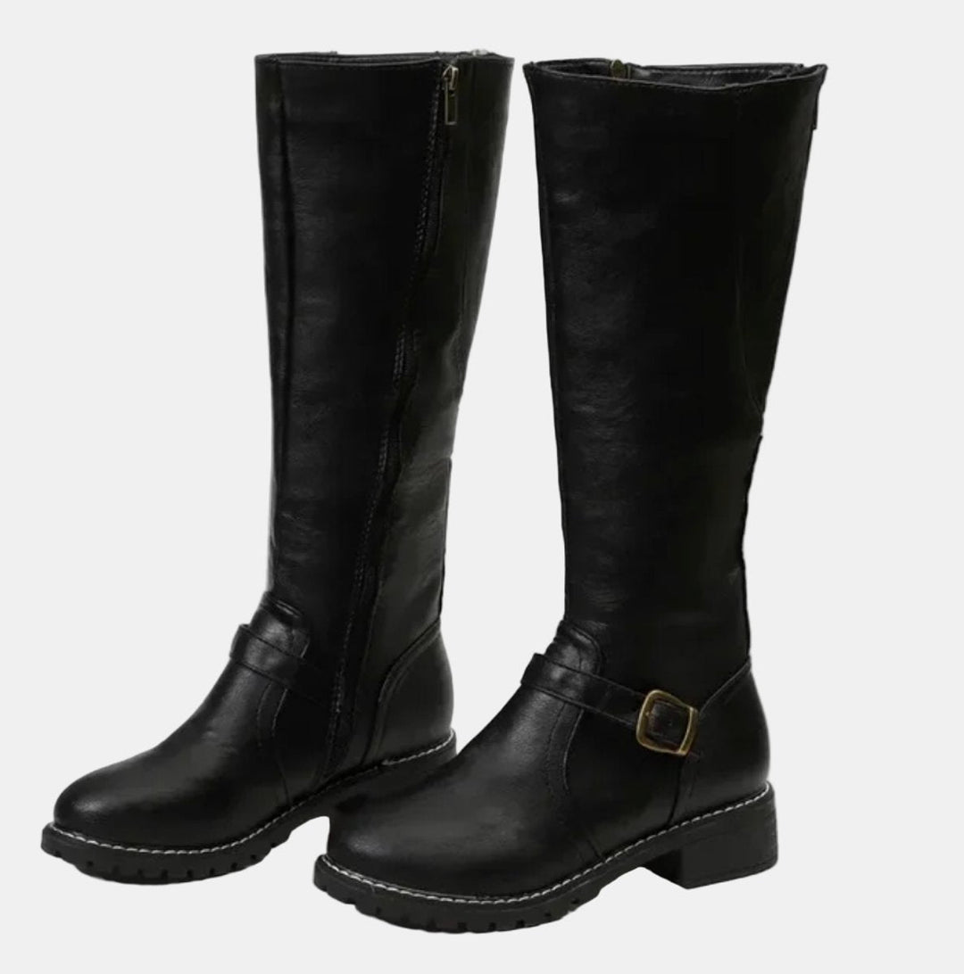 Irie | Women Buckle Strap Knee High Boots