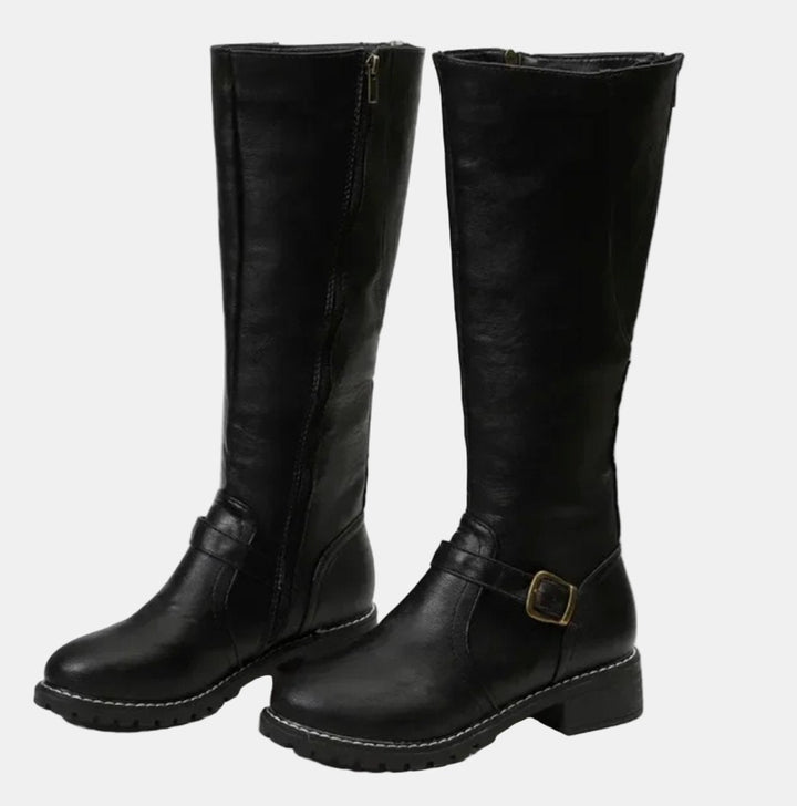 Irie | Women Buckle Strap Knee High Boots