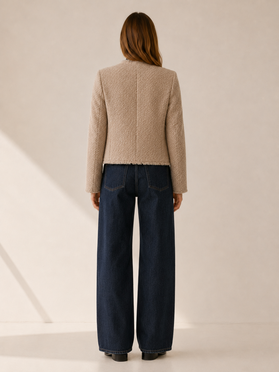 Helga | Women Fringe Trim Cropped Blazer