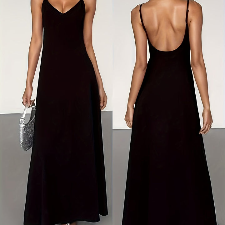 Clio | Women Backless Spaghetti Strap Maxi Dress