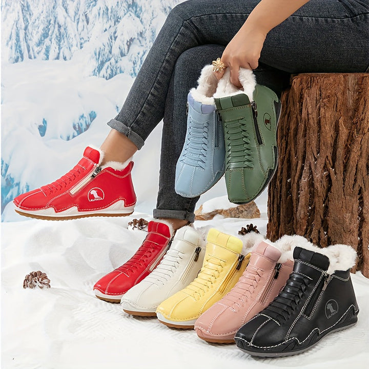 Laila | Women Fur Cuff Ankle Boots