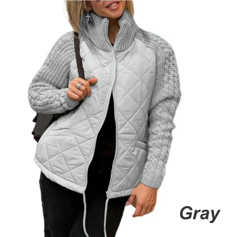 Amy | Women Quilted Knit Zip Padded Jacket