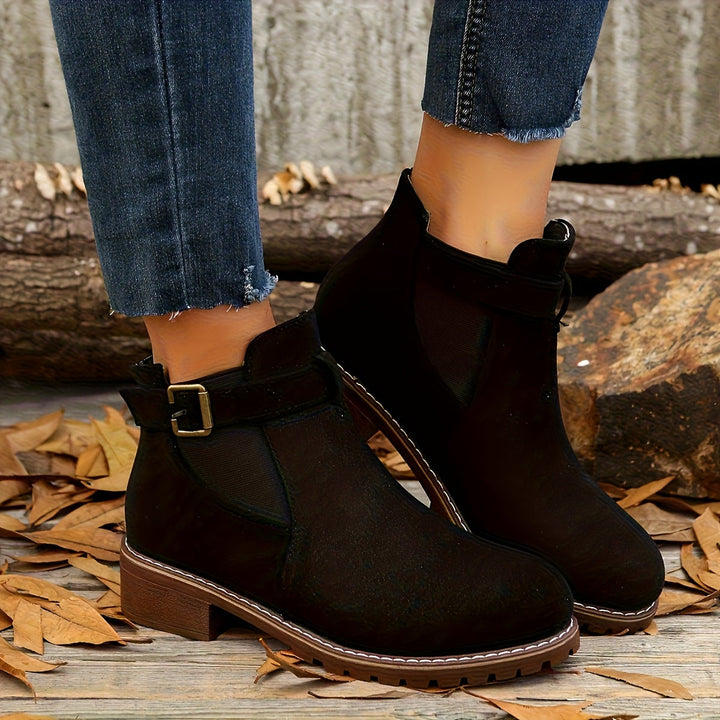 Carol | Women Buckle Chelsea Ankle Boots