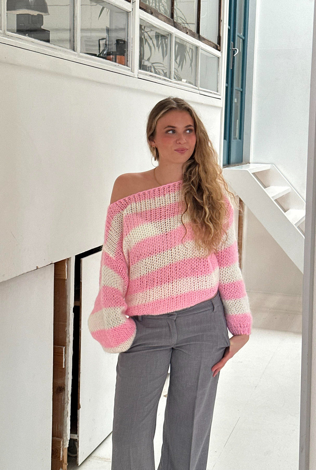 Hettie | Women Striped Chunky Knit Sweater
