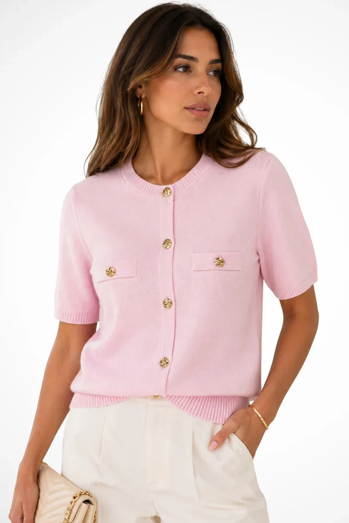 Adair | Women Short Sleeve Pocket Cardigan