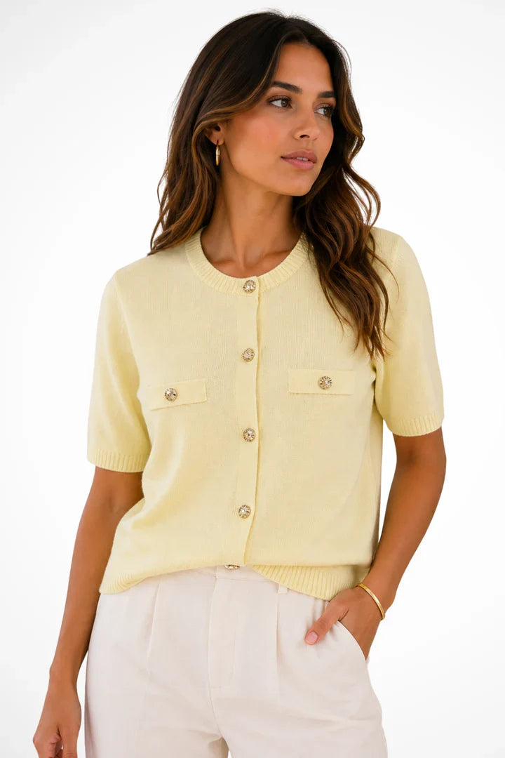 Adair | Women Short Sleeve Pocket Cardigan
