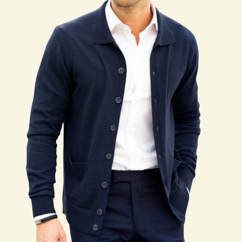 Cardigan for Men Button Up Classic Knit Smart Casual Everyday