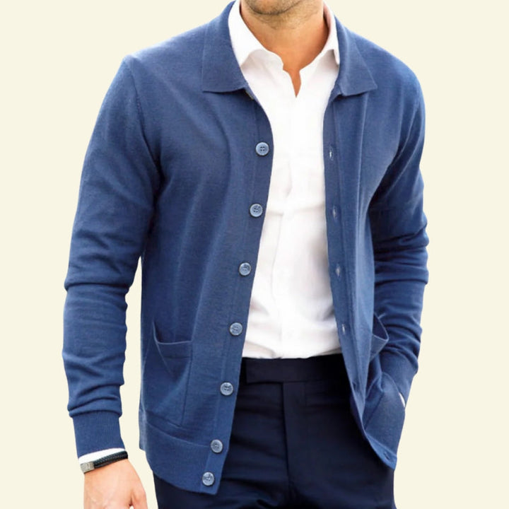 Cardigan for Men Button Up Classic Knit Smart Casual Everyday