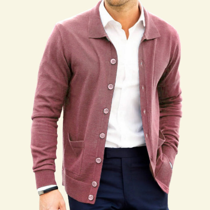 Cardigan for Men Button Up Classic Knit Smart Casual Everyday