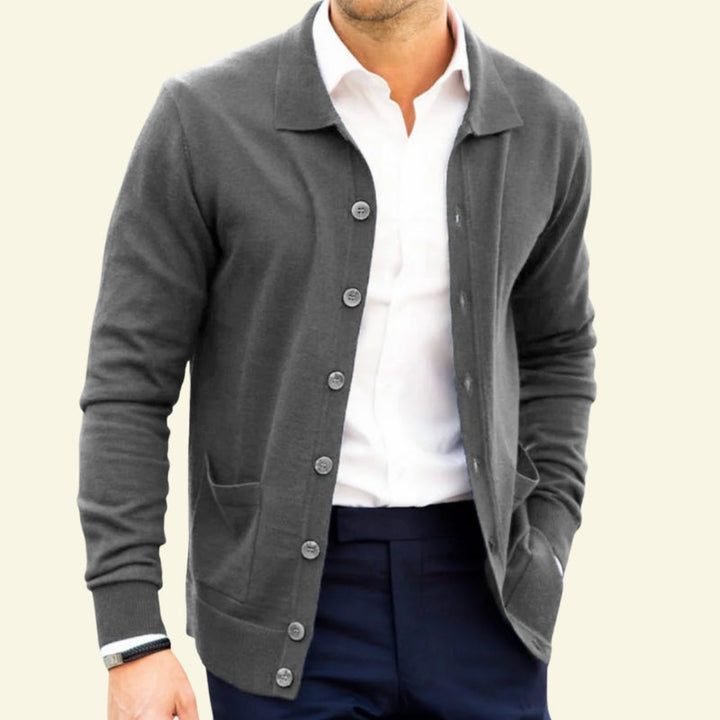 Cardigan for Men Button Up Classic Knit Smart Casual Everyday