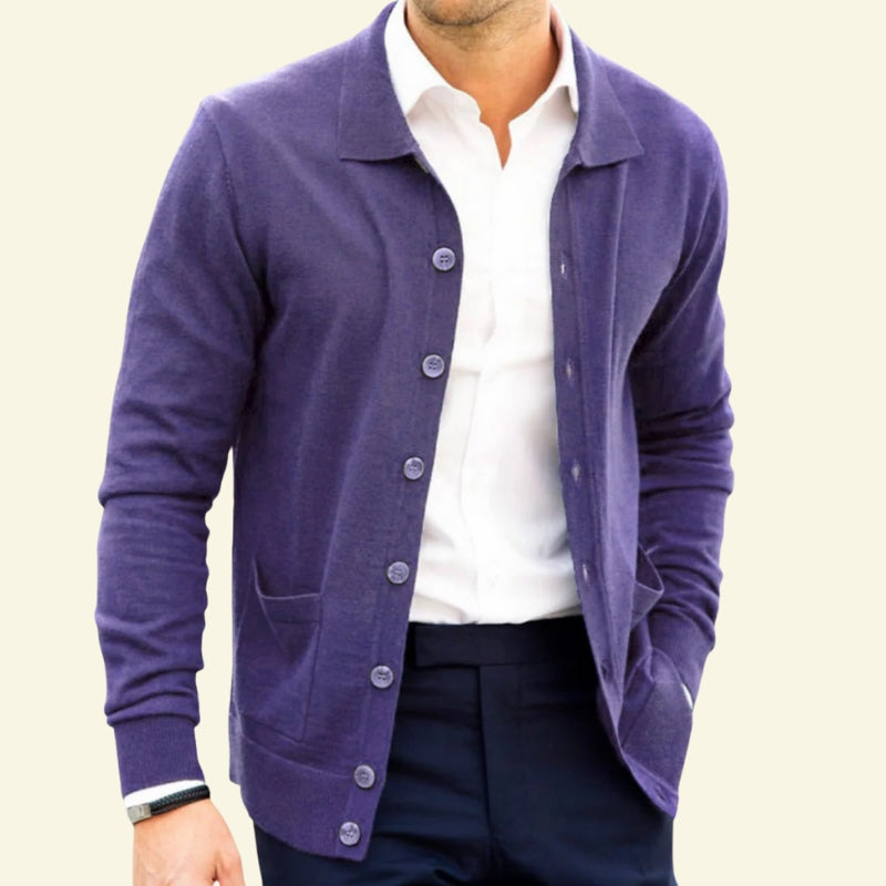 Cardigan for Men Button Up Classic Knit Smart Casual Everyday
