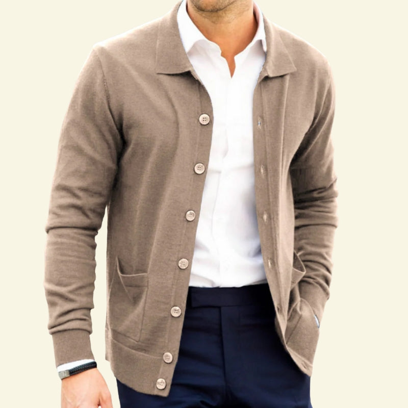 Cardigan for Men Button Up Classic Knit Smart Casual Everyday