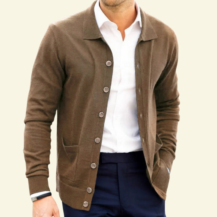 Cardigan for Men Button Up Classic Knit Smart Casual Everyday