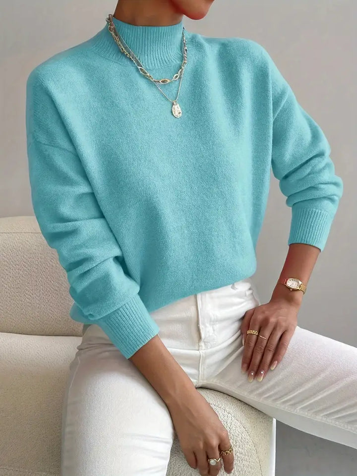 Janie | Women Mock Neck Knit Sweater