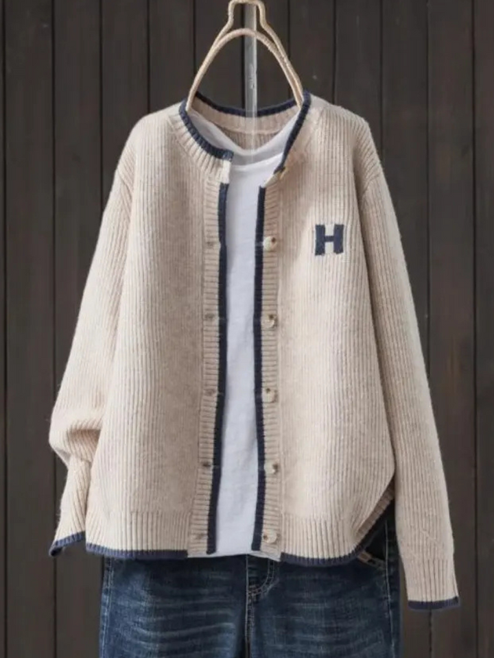 Jena | Women Letter Patch Oversized Cardigan