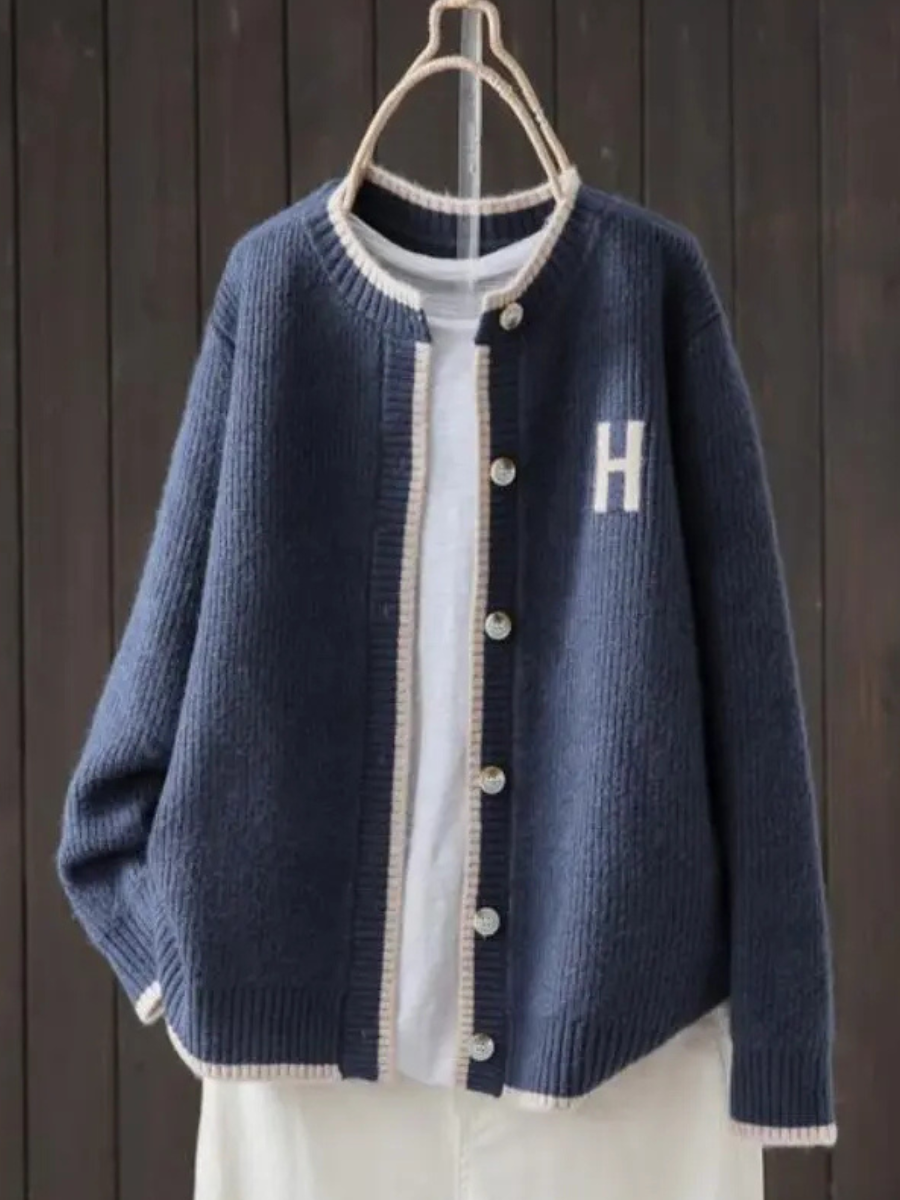 Jena | Women Letter Patch Oversized Cardigan