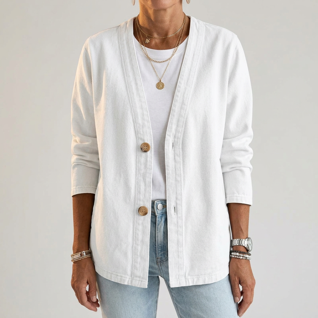 Allegra | Women Denim Button Cardigan