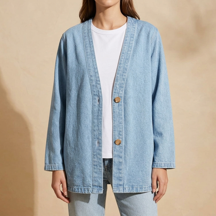 Allegra | Women Denim Button Cardigan
