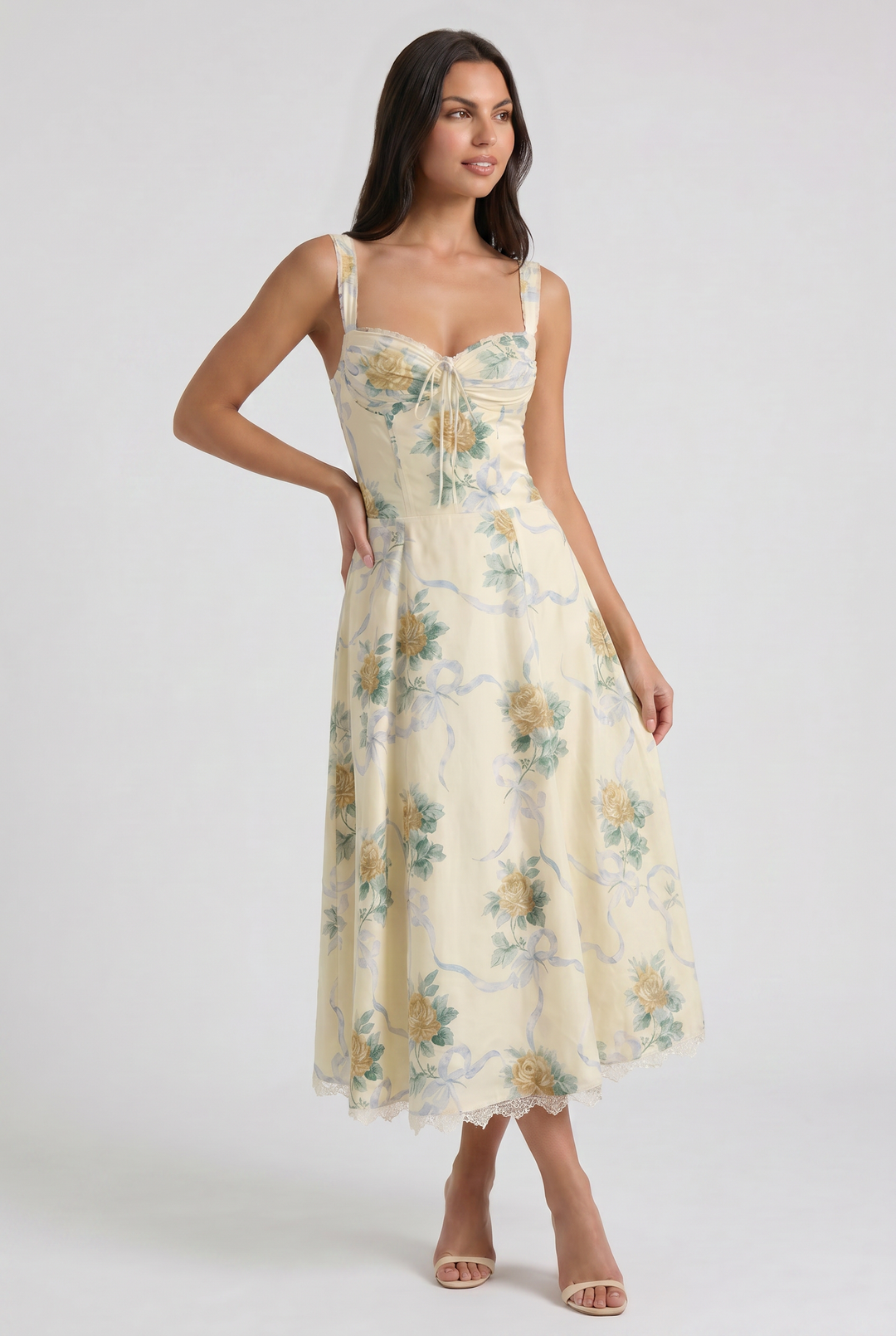 Felipa | Women Floral Midi Wedding Guest Dress