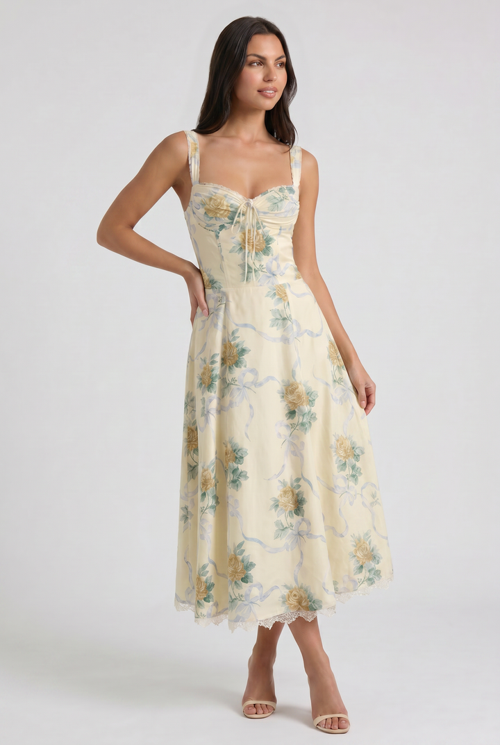 Felipa | Women Floral Midi Wedding Guest Dress