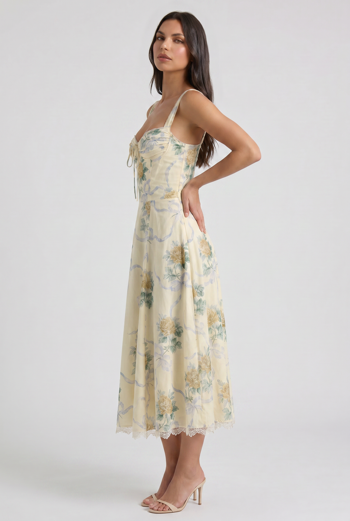 Felipa | Women Floral Midi Wedding Guest Dress