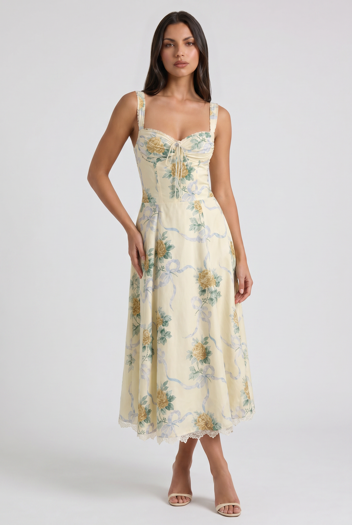 Felipa | Women Floral Midi Wedding Guest Dress