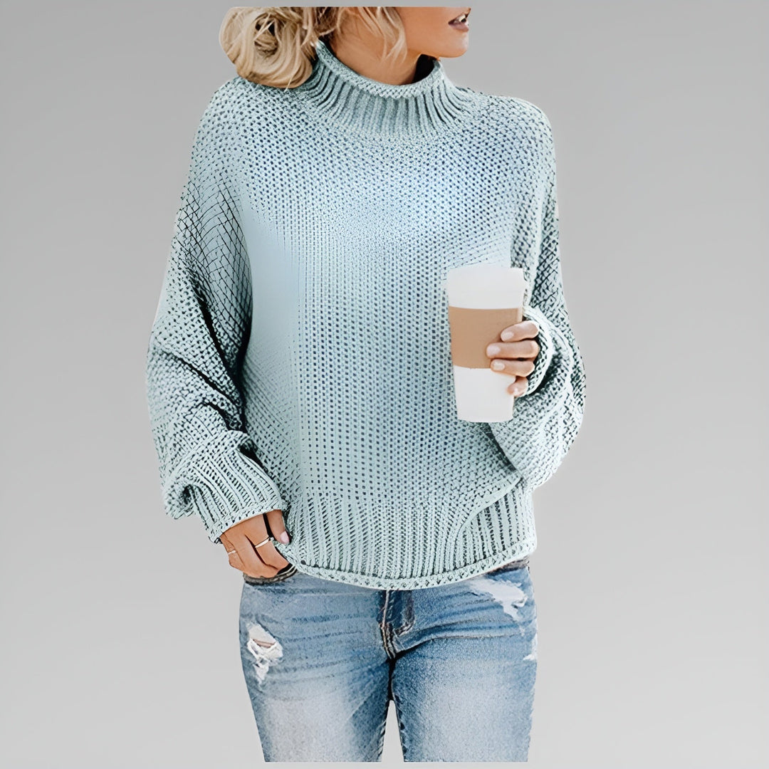 Betty | Women Oversized Mock Neck Sweater